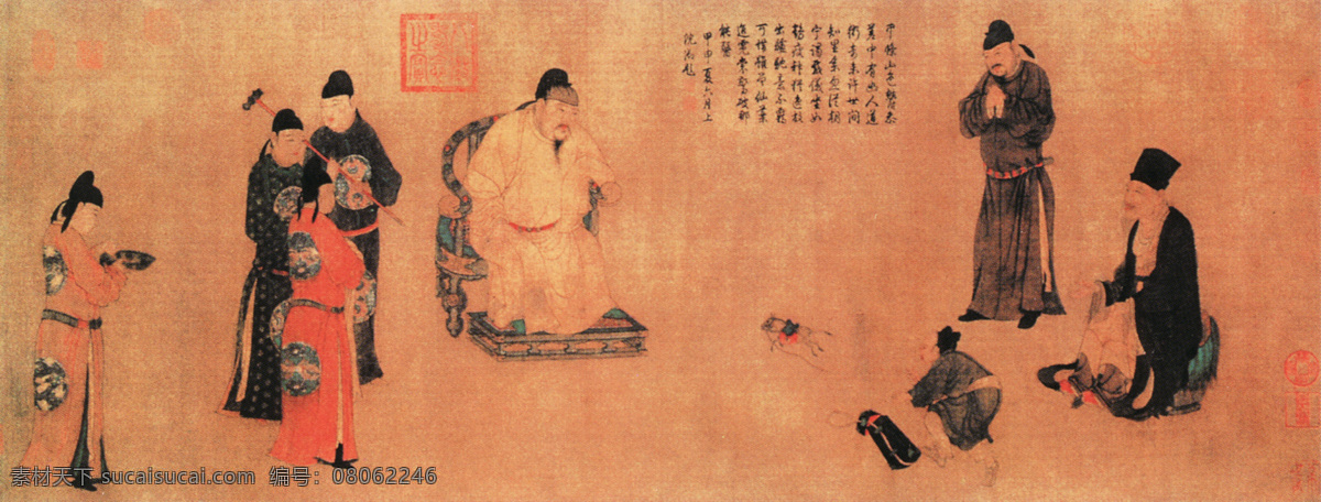 古代 人物圖片 古代人物 繪畫書法 設(shè)計(jì)圖庫 水墨畫 文化藝術(shù) 印章 官員 提詩 朝拜 400jpg 裝飾素材 雕刻 圖案