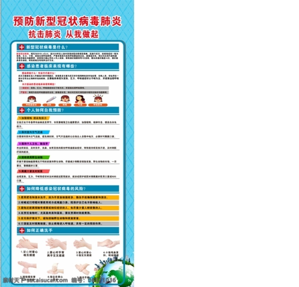 新冠病毒展架 新型冠狀病毒 宣傳 海報(bào) 宣傳畫 預(yù)防知識(shí) 病毒性肺炎 展架