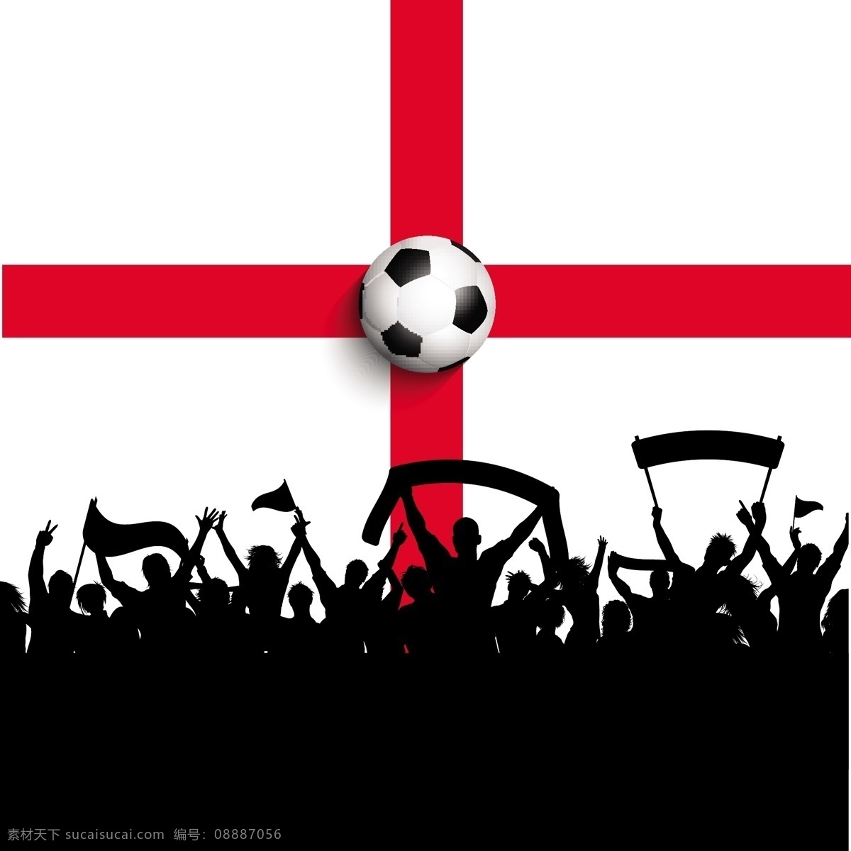 英格兰 足球 体育 剪影 人物 国旗 庆典 活动 人群 胜利 大纲 球迷 联赛 千头万绪