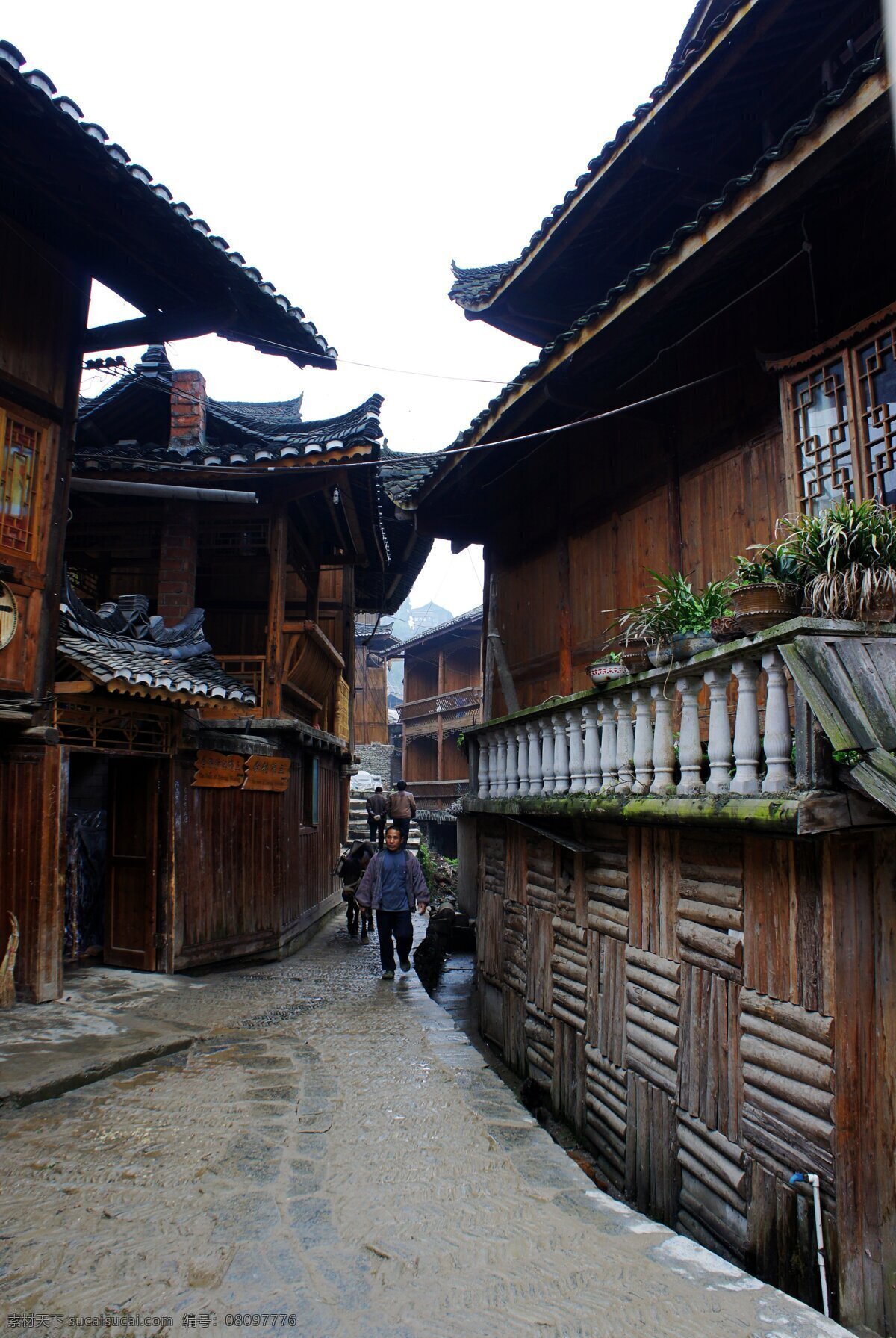 街角 貴州 西江 千戶 苗寨 木屋 街巷 石道 西江苗寨 山鄉(xiāng)系例 國內(nèi)旅游 旅游攝影