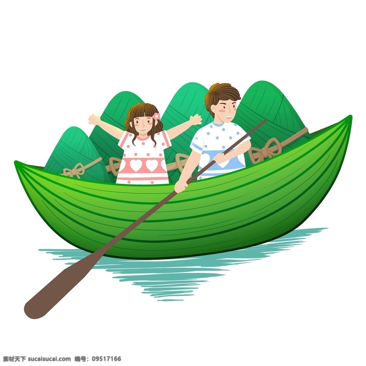 手繪 端午節(jié) 情侶 人物 png元素 免摳元素 透明元素