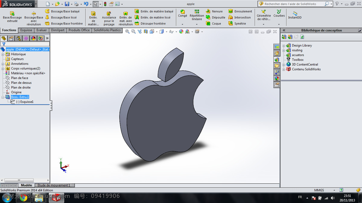 苹果 标志 mac 3d模型素材 建筑模型