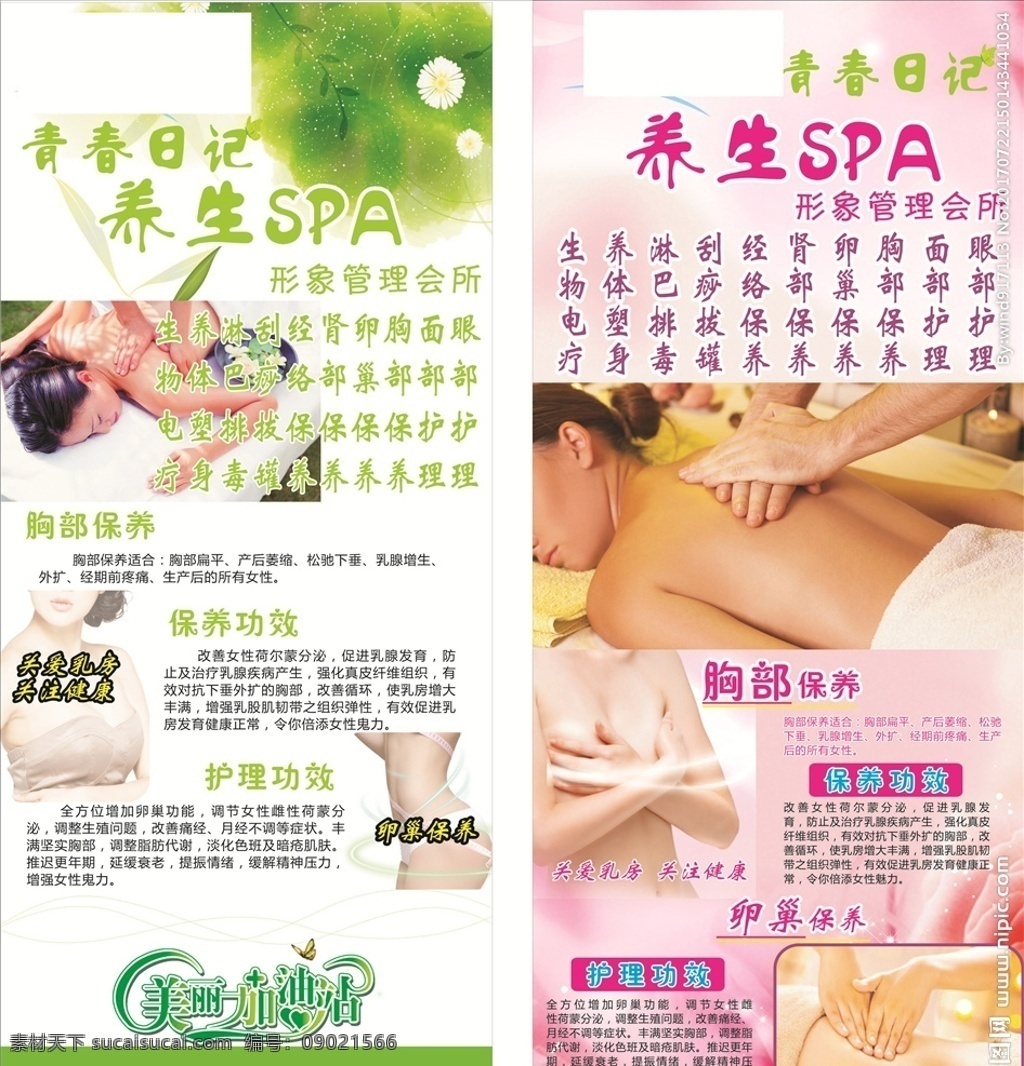 養(yǎng)生展架 美容 養(yǎng)生 展架 紅底 綠底