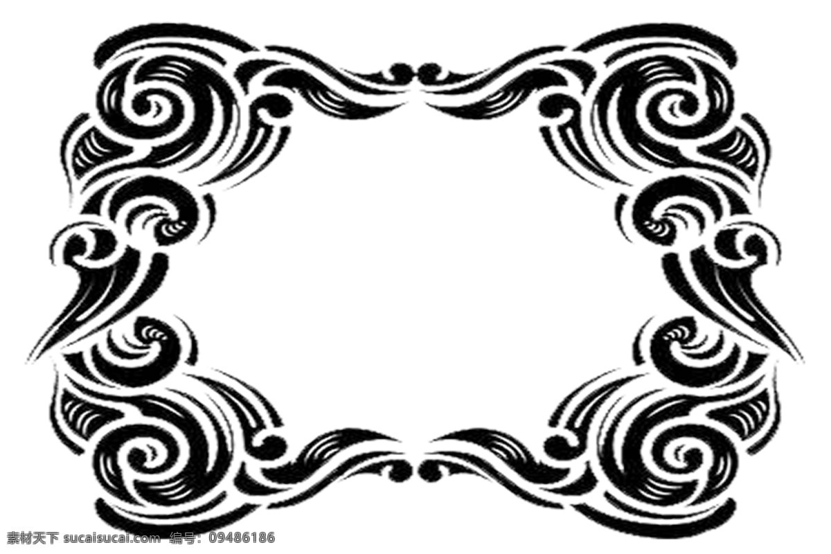 复杂 云层 黑白 边框 元层图 纹理 简单 用于 装饰 边框成果 祥云 吉兆 可用于装饰