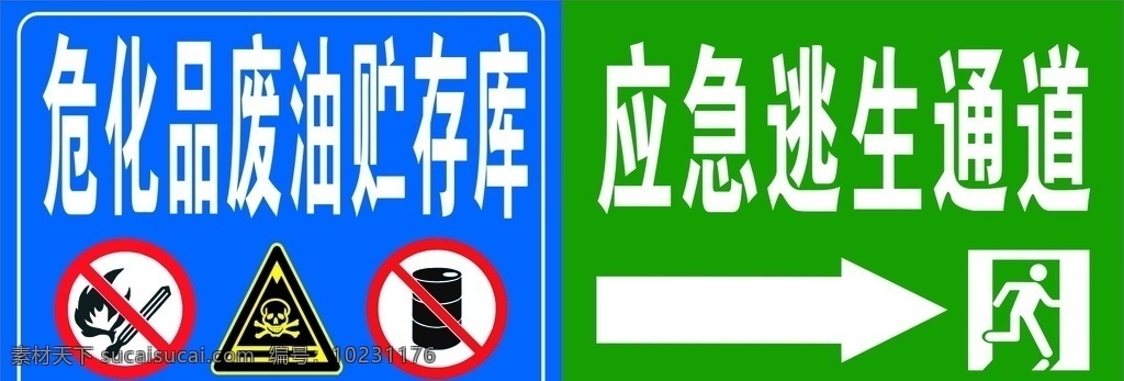 危險(xiǎn)品 廢油 貯存 庫(kù) 應(yīng)急逃生通 廢油貯存庫(kù) 禁止吸煙 警示牌