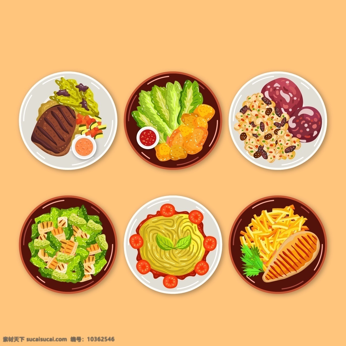 美味食物 美食 美食圖片 盤中餐 ai設(shè)計(jì)素材 ai矢量圖