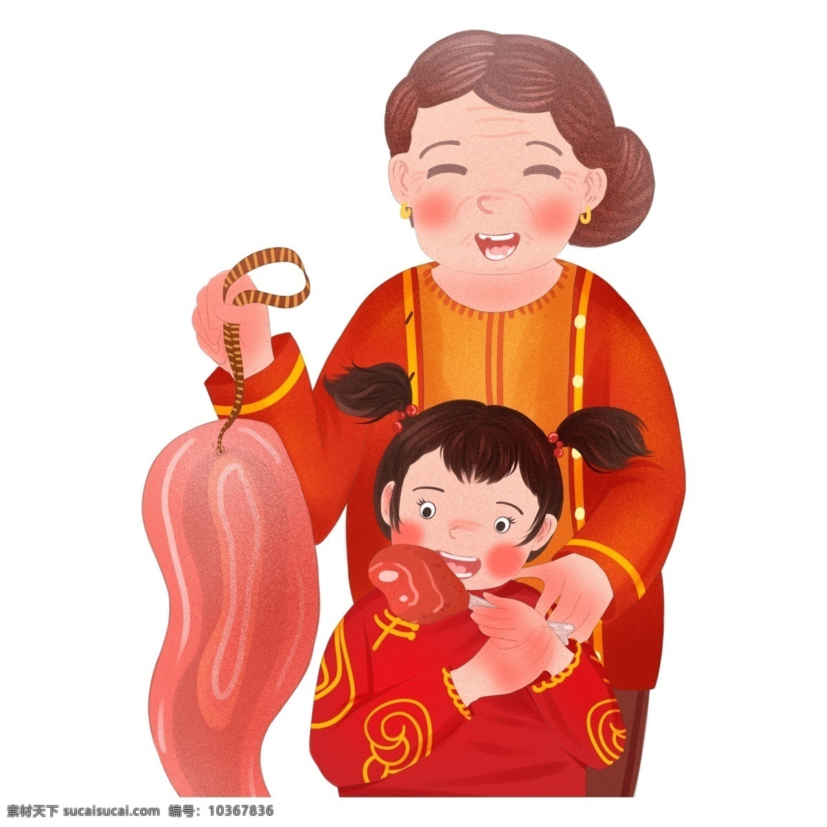 卡通 手繪 母女 插畫 人物 女孩子 美麗女人 可愛 透明元素 免摳元素 母女插畫