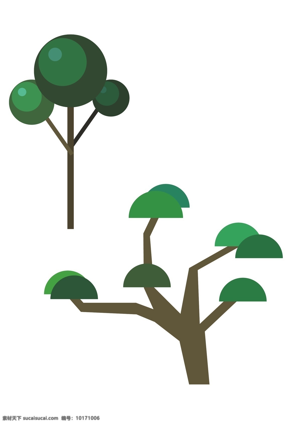 矢量树 简笔画图片 卡通植物 卡通大自然 蘑菇树木 植物元素 插画eps 简单 卡通 树 圆形 常用 底纹边框 其他素材 自然景观 建筑园林