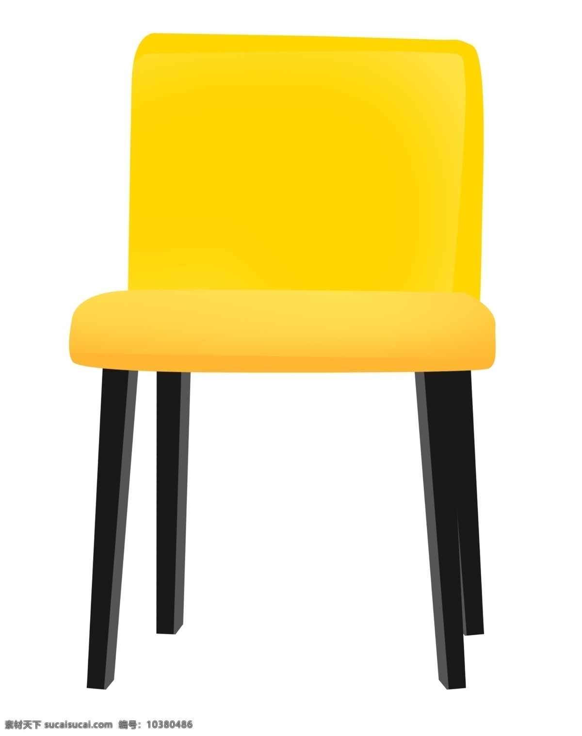 美丽 黄色 椅子 插画 美丽的椅子 卡通插画 家具插画 椅子插画 家具椅子 居家用品 黄色的椅子