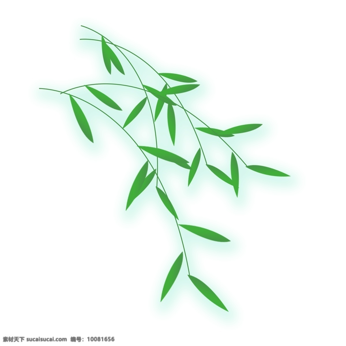 綠色 小清 新柳 枝 春天 元素 柳條 柳枝 綠色枝葉 透明 免扣元素