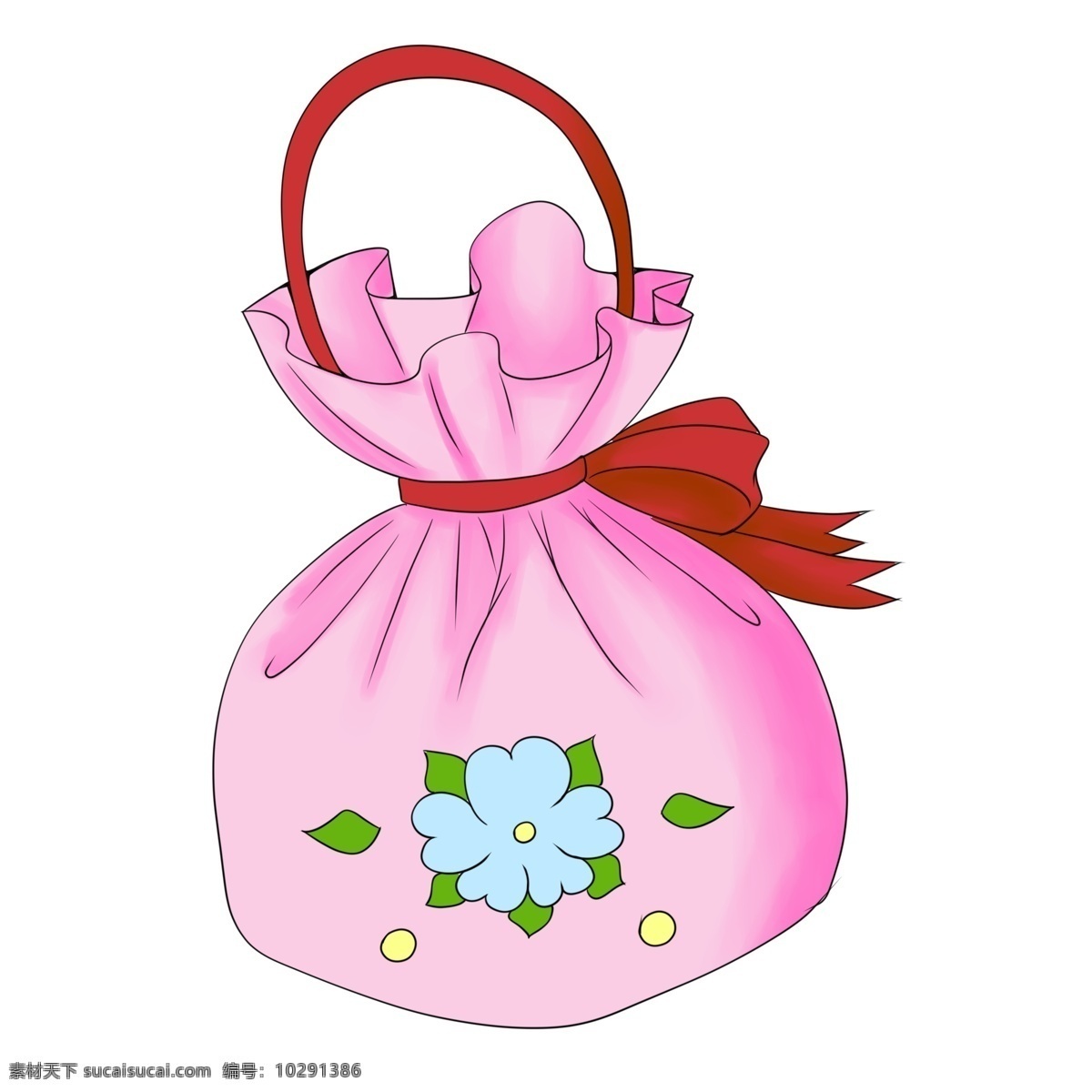 荷包 装饰 卡通 插画 卡通插画 荷包挂饰 挂饰插画 装饰插画 荷包插画 粉色的荷包 美丽的荷包