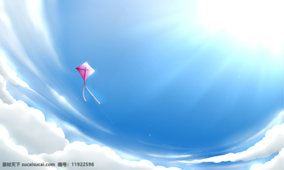 放飛 夢(mèng)想 插畫 天空 風(fēng)箏 插畫集