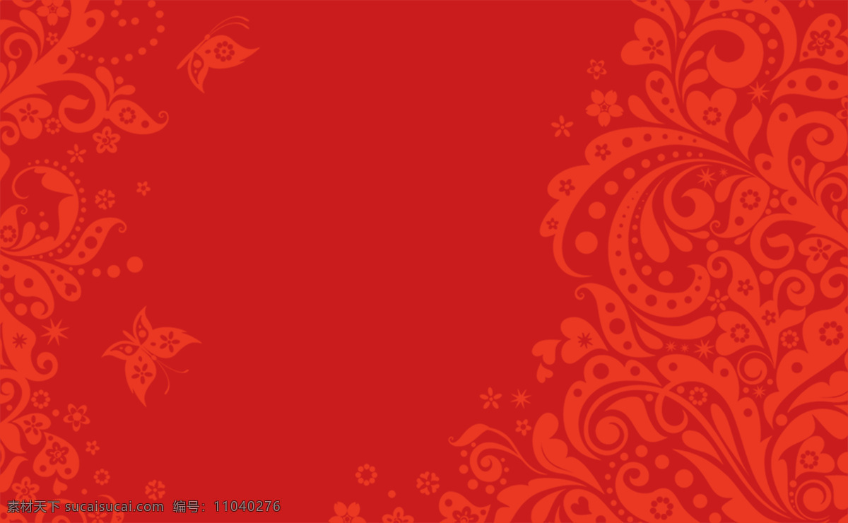 花纹 复古 红色 背景 海报 素材图片