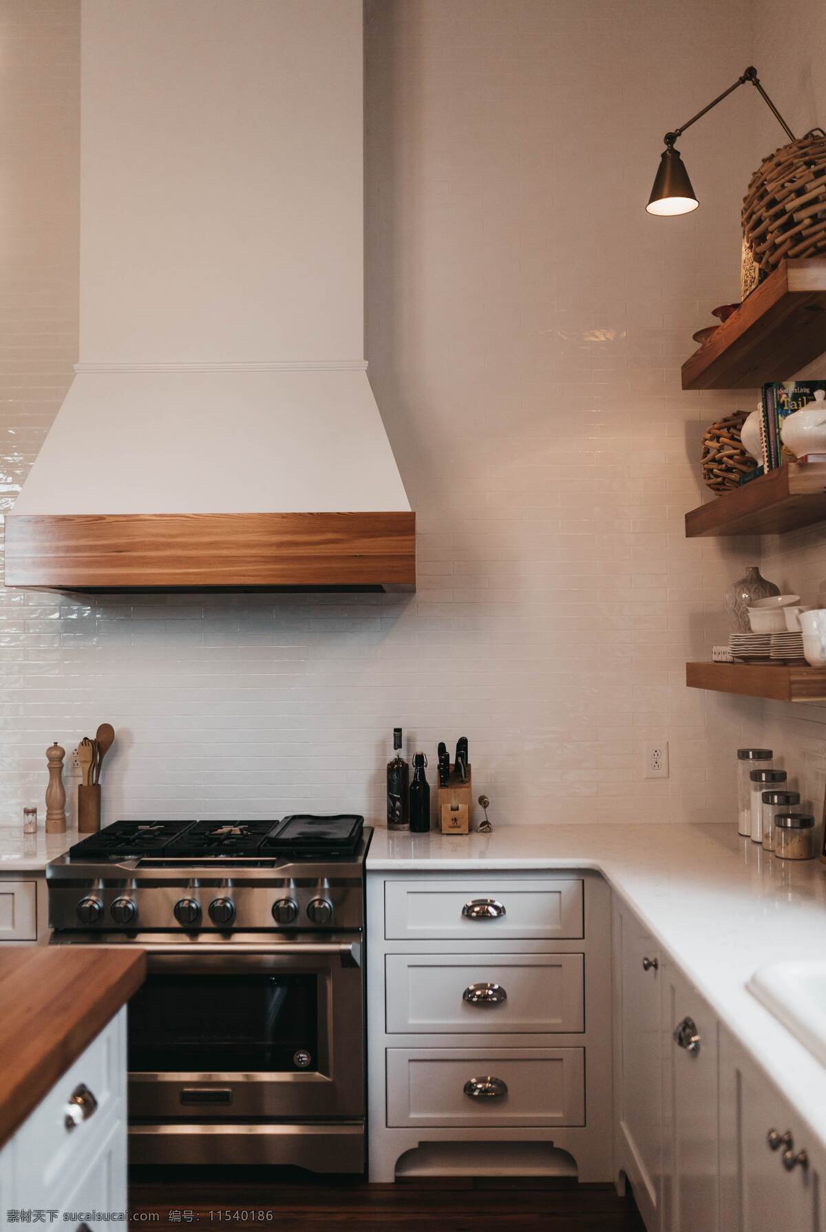 厨房一角 厨房 角落 木质橱柜 家具生活 装饰设计 建筑园林 室内摄影