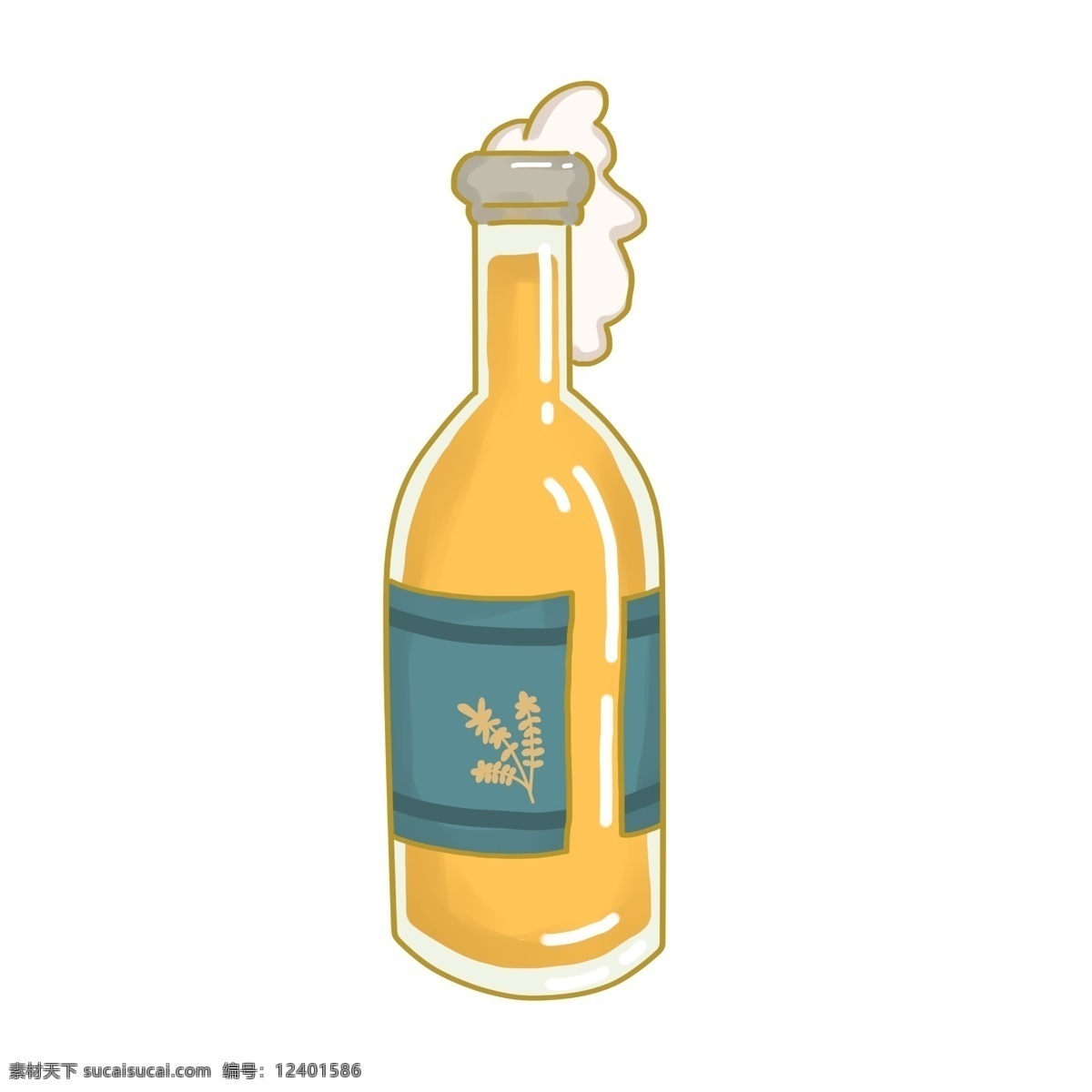 打开啤酒图案 青岛啤酒 瓶装 液体