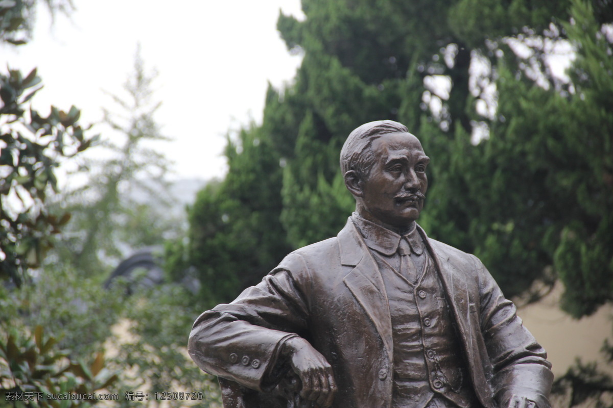 孫中山塑像 人像 孫中山 總統(tǒng)府游覽 塑像 雕塑 建筑園林