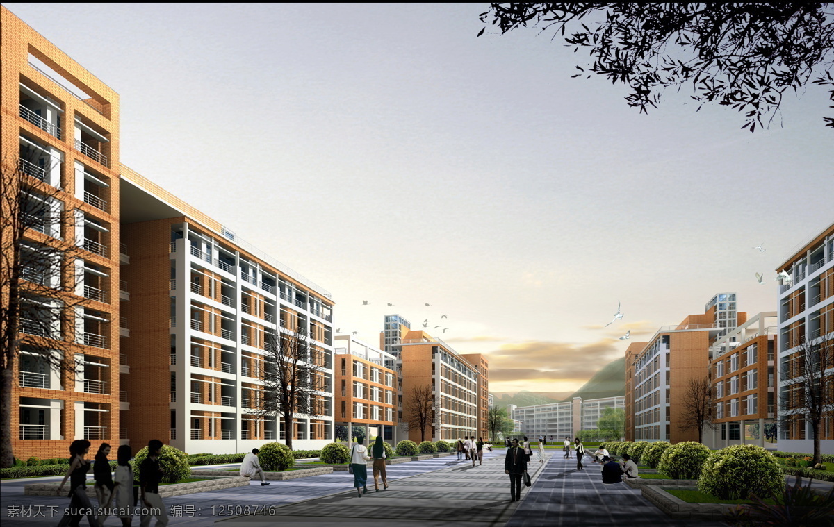 華南理工大學(xué) 宿舍 街景 透視 學(xué)校 學(xué)院 大學(xué) 教學(xué) 學(xué)府 建筑效果圖 高等 建筑 效果圖 建筑設(shè)計(jì) 環(huán)境設(shè)計(jì)