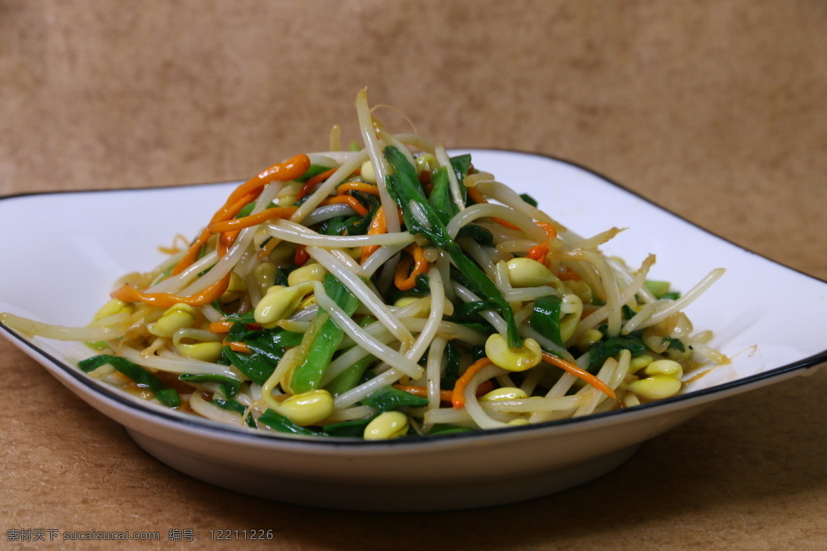 蟲草 花 炒 豆芽 蟲草花 蟲草花炒豆芽 蟲草花拌豆芽 家常菜 餐飲美食 傳統(tǒng)美食