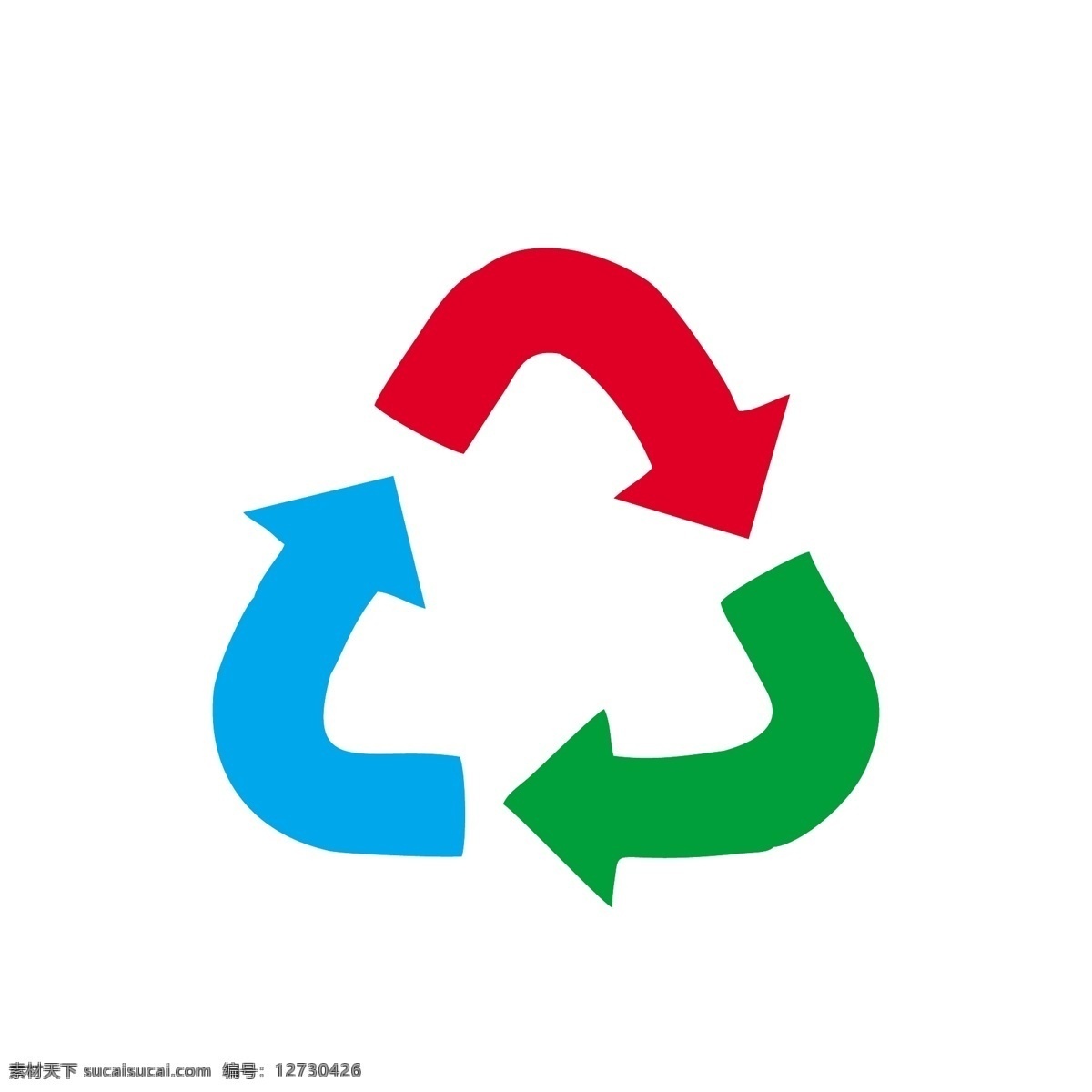 一个 绿色 可循 环 图标 一个图标 回收 循环利用 环保 重复利用 立体化