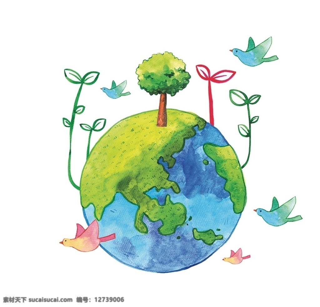 手绘 卡通 地球 素材图片 彩绘 水彩 矢量 世界 地球模型 地球插画 环游世界 地球素材 地球图片 星球 星球模型 星球素材 星球题材 矢量地球 矢量设计 矢量素材 环境保护 元素 地球日