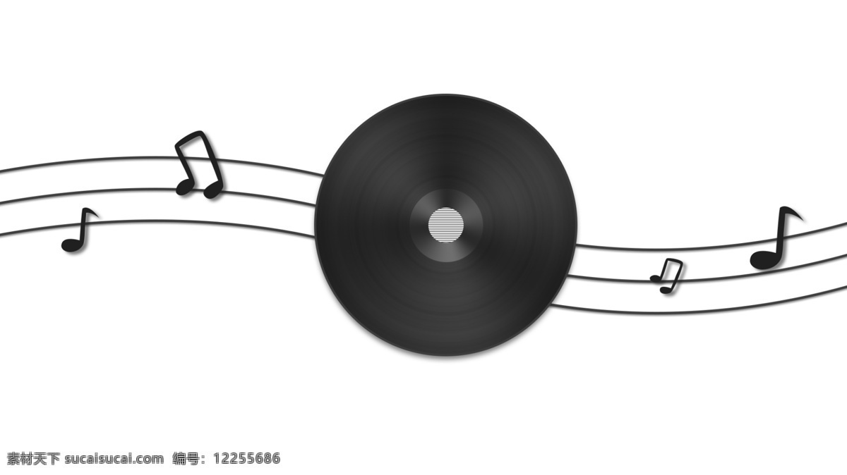 音樂(lè) 金屬拉絲 樂(lè)符 免扣 光盤(pán) 金屬拉絲質(zhì)地 動(dòng)感 科技 炫酷 扁平 簡(jiǎn)約 裝飾 節(jié)日 黑色 線譜