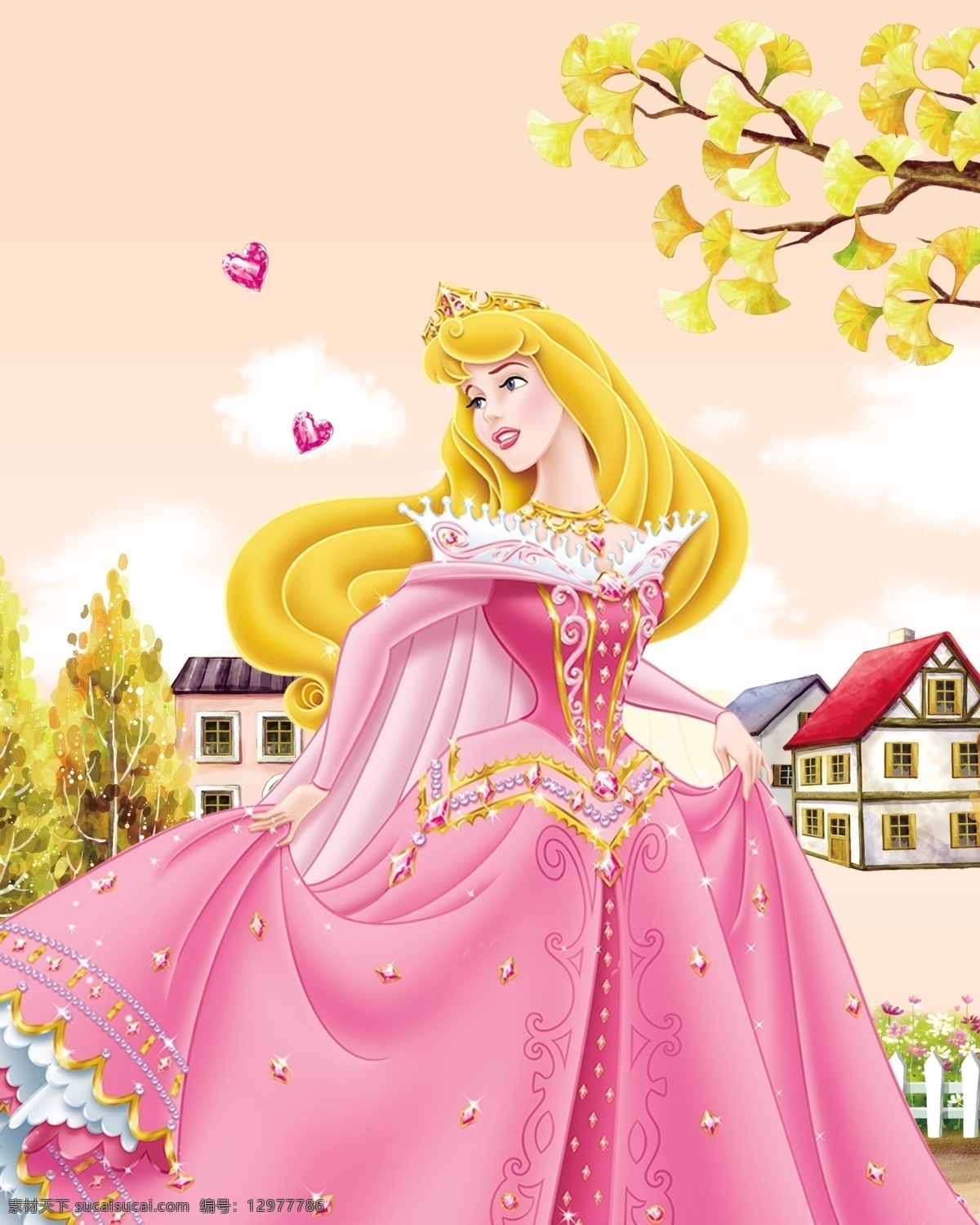 迪斯尼公主 公主 卡通人物 漂亮公主 温馨背景 文化艺术