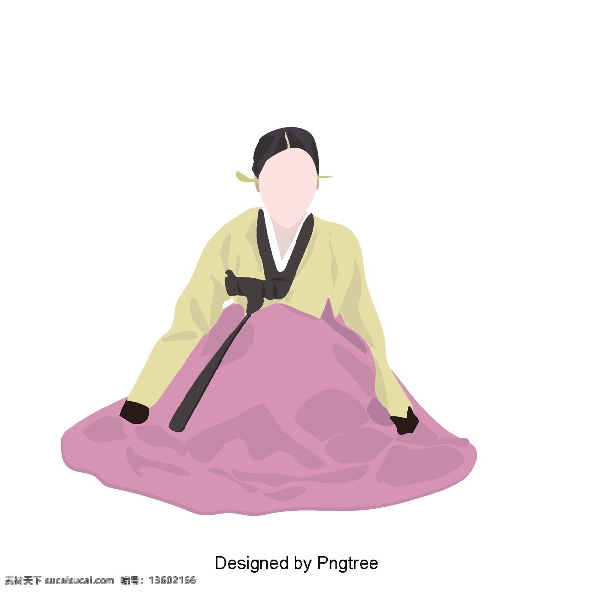韩国 传统 服装 女 矢量 字符 女性主义 女性 性 韩服 布