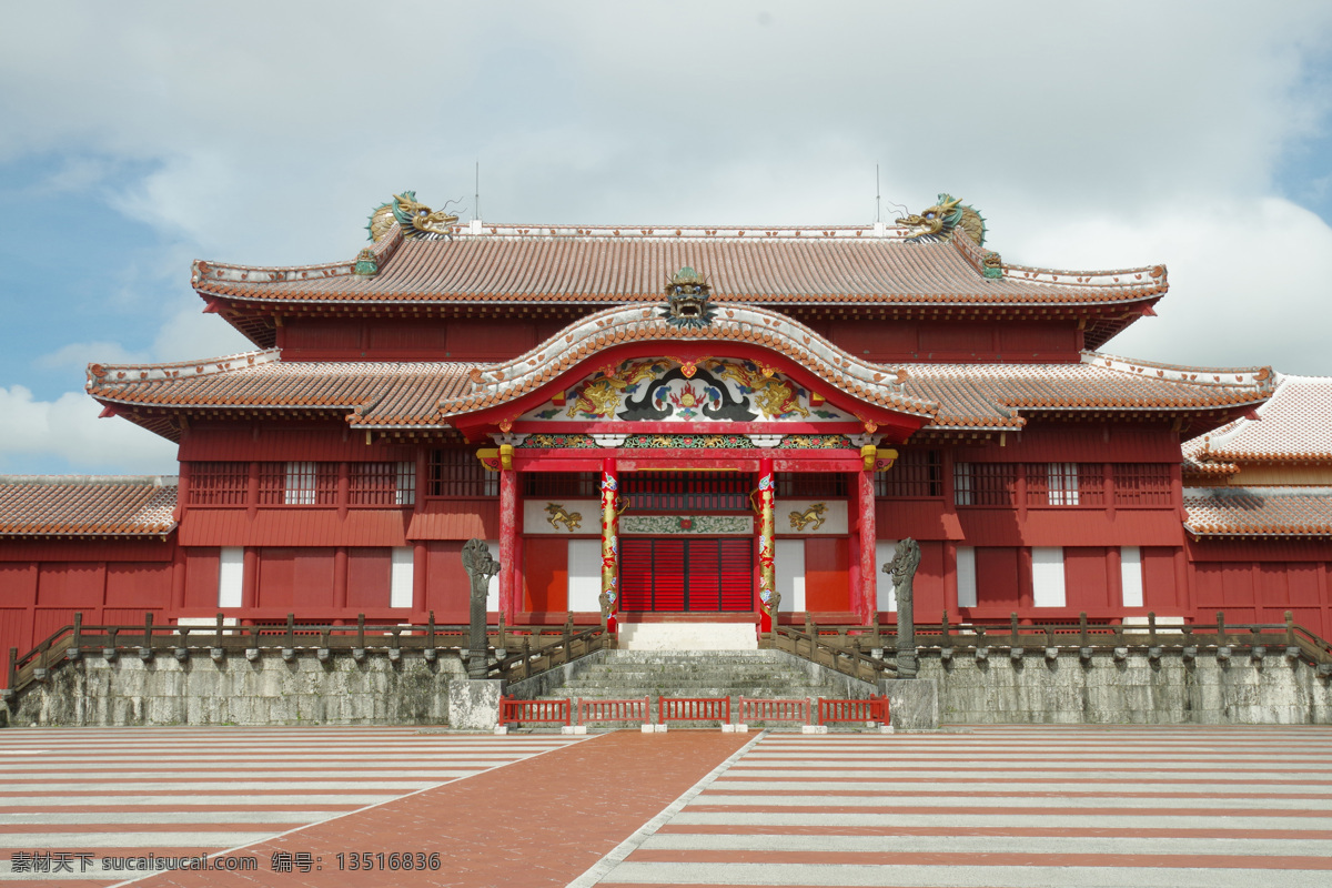 日本建筑图片 日本 首里城 道路 古典 花纹 宫殿 石阶 建筑园林 建筑摄影