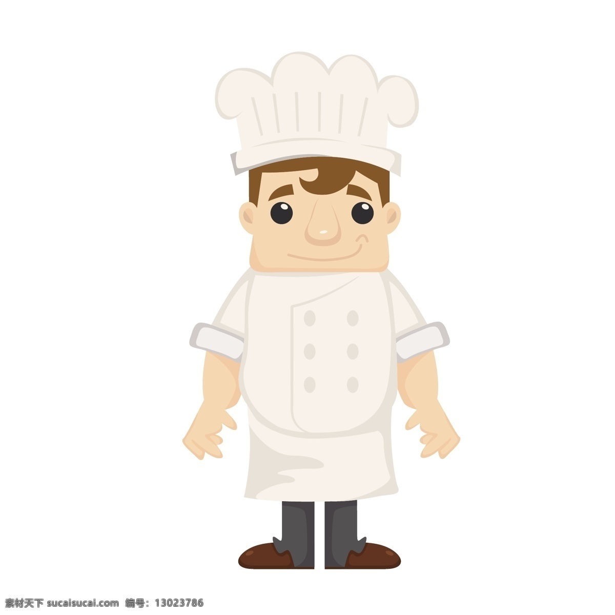 胖胖 厨师 正面 站 姿 矢量 站姿 卡通 卡通厨师 厨师制服 制服 可爱 可爱的厨师 胖胖的厨师 厨师职业 角度