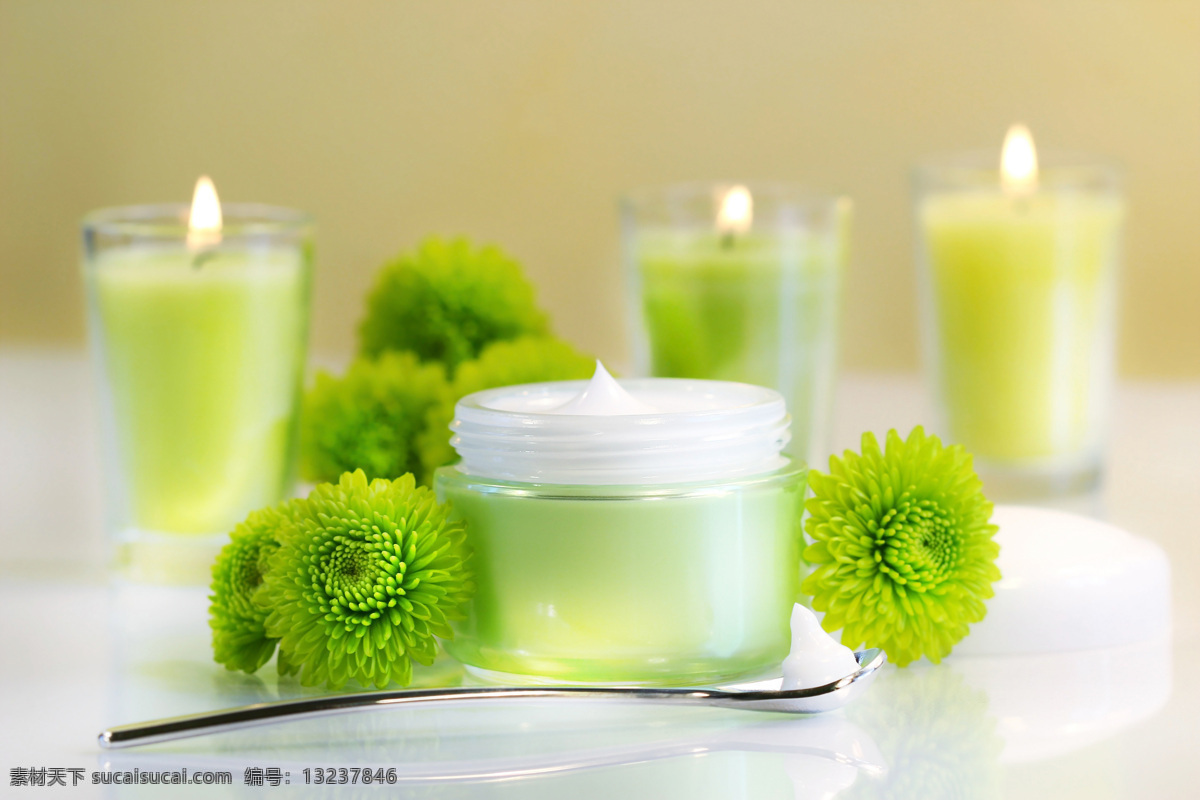 spa 水疗 蜡烛 spa水疗 美容 养生 香薰 绿色植物 生活用品 生活百科 黄色