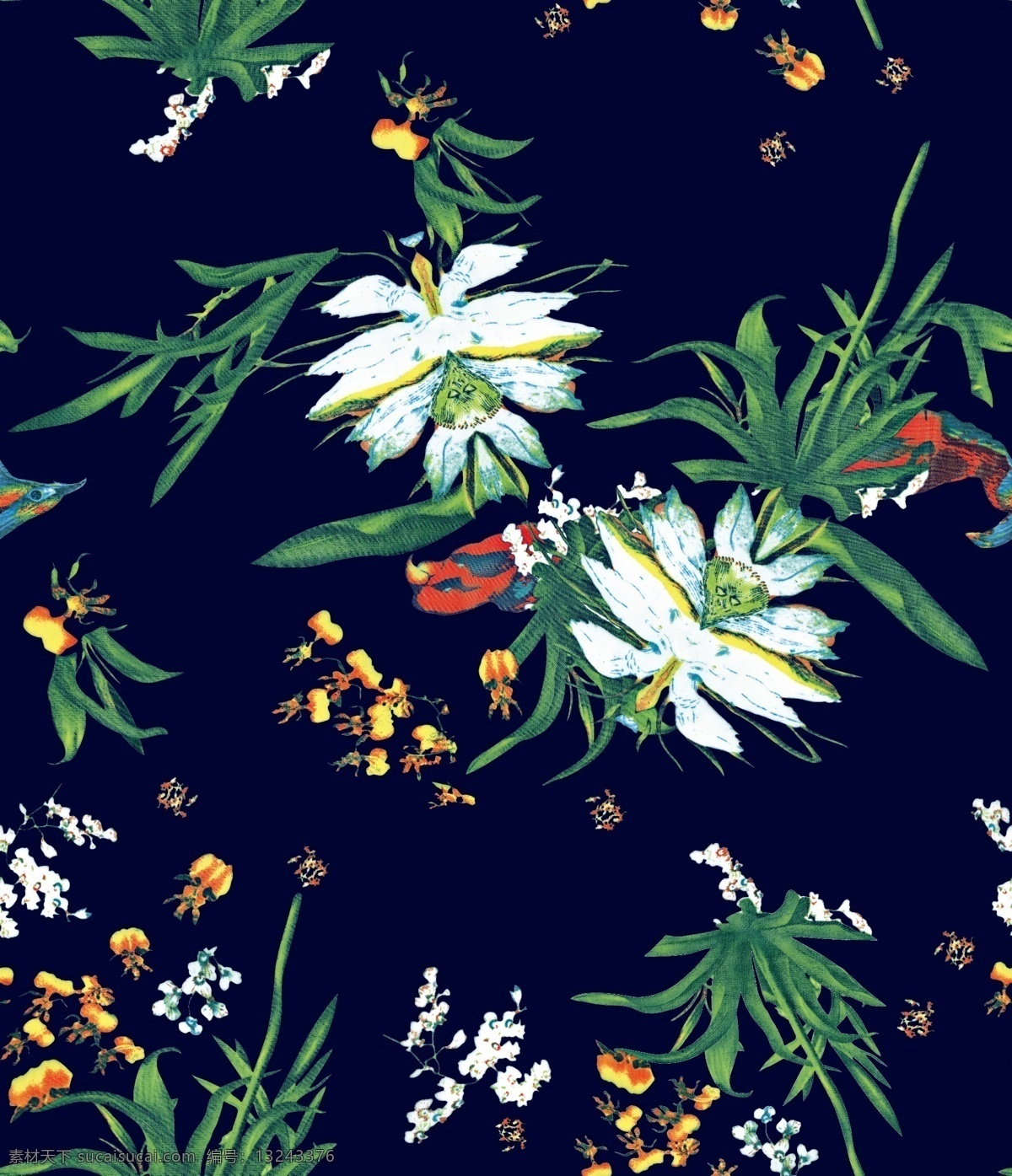 复古 花卉 背景图片 手绘花 手绘花图案 手绘花背景 乱花 花卉背景 手绘图案 数码印花 分层