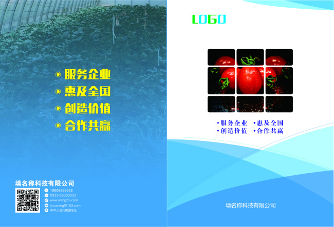 企業(yè) 畫冊 封面 封底 藍(lán)色 曲線 九宮格 漸變 企業(yè)理念