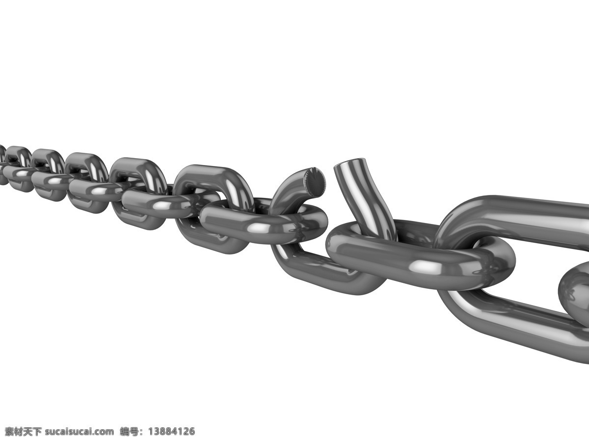 高清晰 金属 铁链 断开 危险 细节 3d铁链 连接 高清图片 工业生产 现代科技