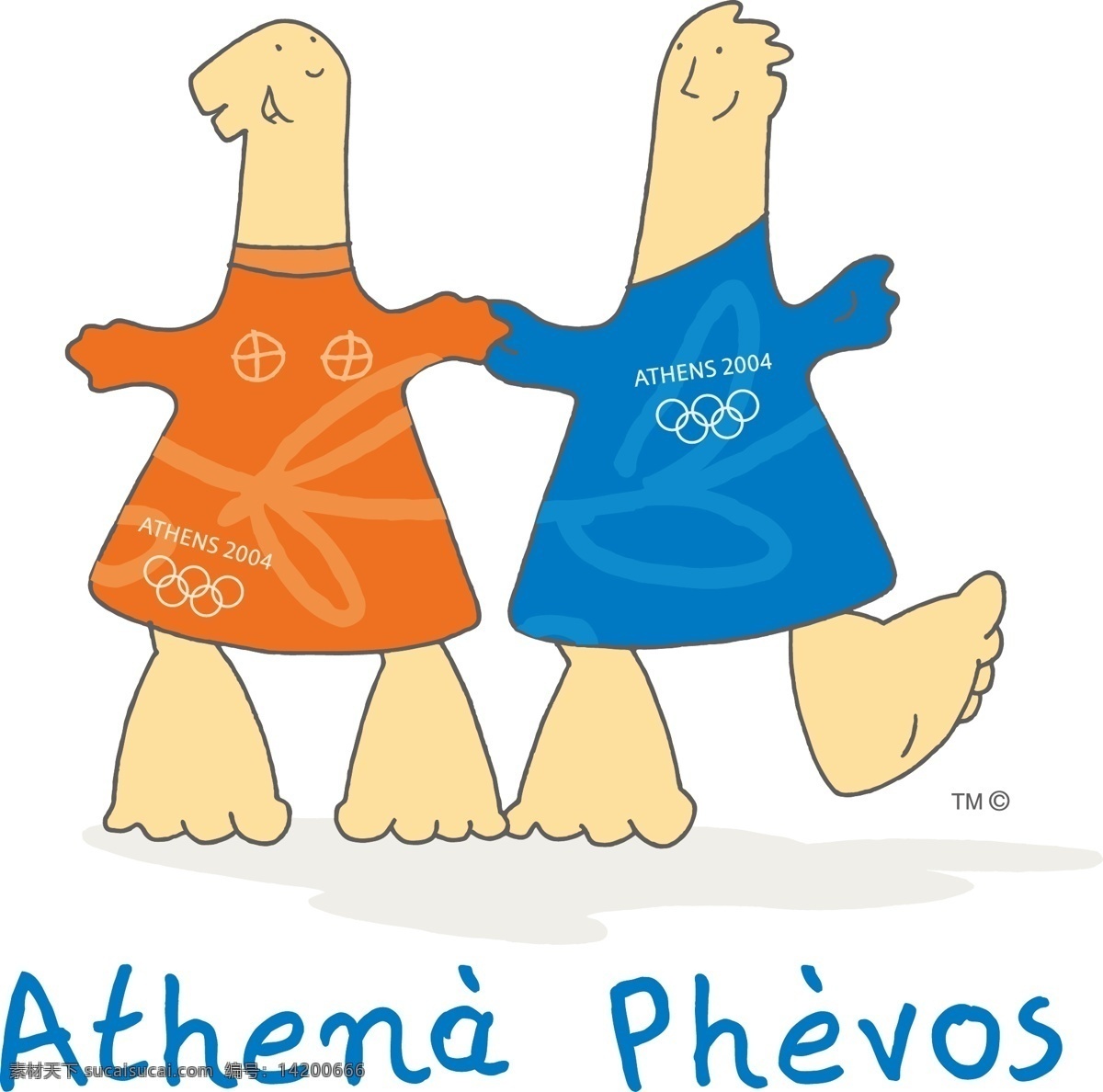 2004 年 雅典 奥运会 吉祥物 雅典奥运会 雅典娜 费沃斯 希腊 公共标识标志 标识标志图标 矢量