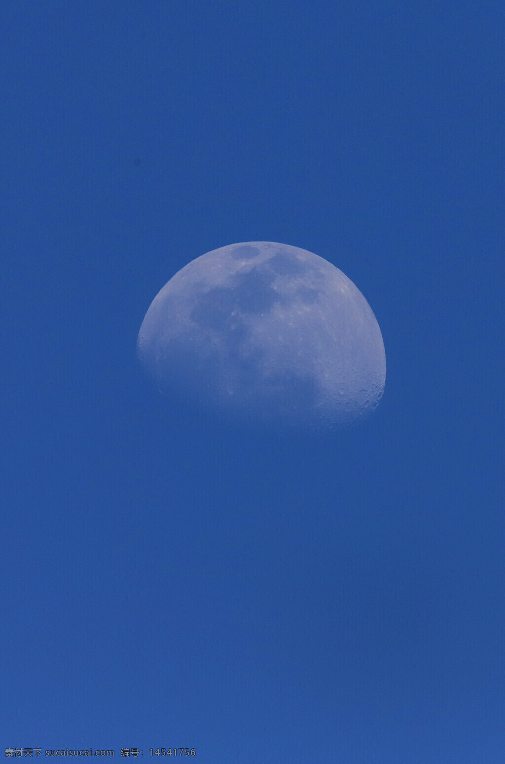 蓝天 月亮 陨石坑 半月 深坑 蓝色