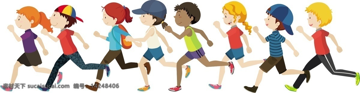 卡通 运动员 卡通运动员 体育 跑步 训练 比赛 手绘 人物 儿童 学生 动作 体育素材 体育项目 卡通儿童 卡通设计