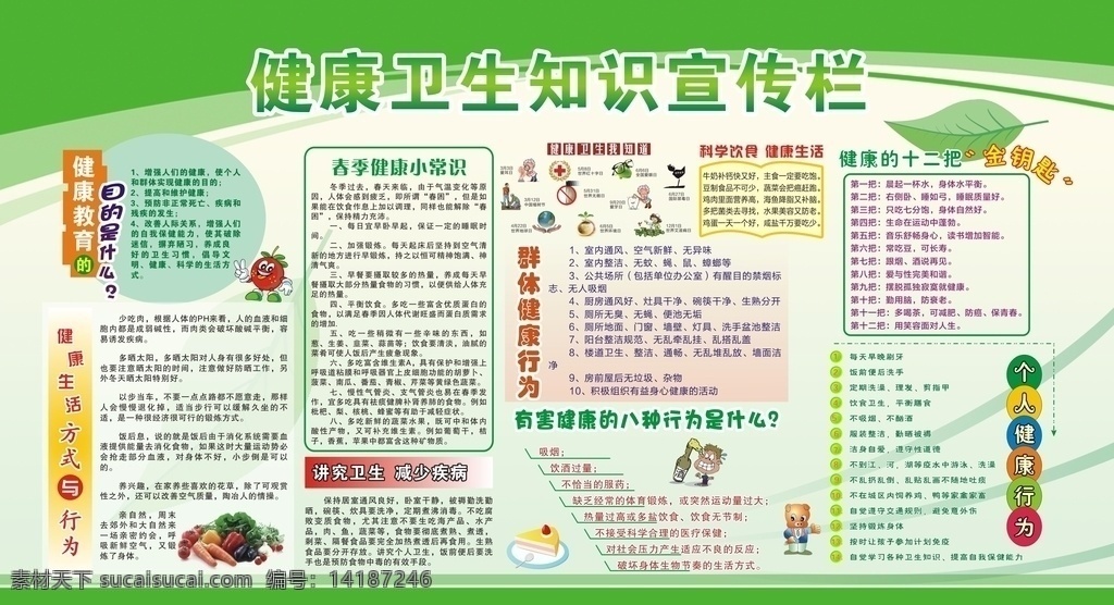 健康 衛(wèi)生知識 展板 健康知識展板 衛(wèi)生宣傳欄 春季健康展板 展板設(shè)計 展板模板