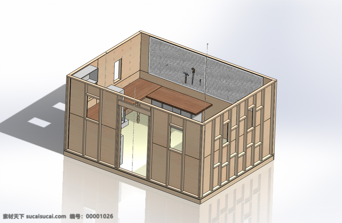 车间 进展 框架 商店 3d模型素材 建筑模型