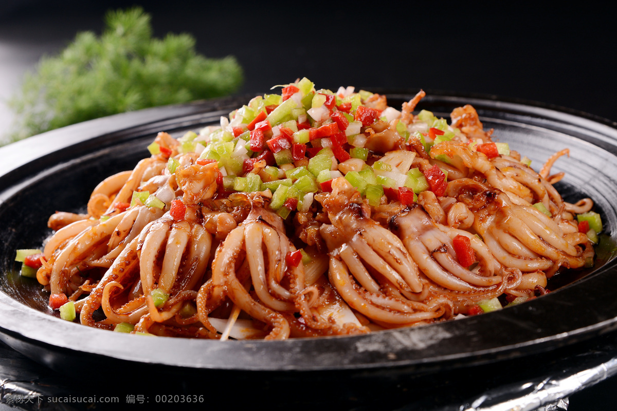 铁板鱿鱼须 香辣鱿鱼须 热菜 餐饮美食 菜品图片 传统美食