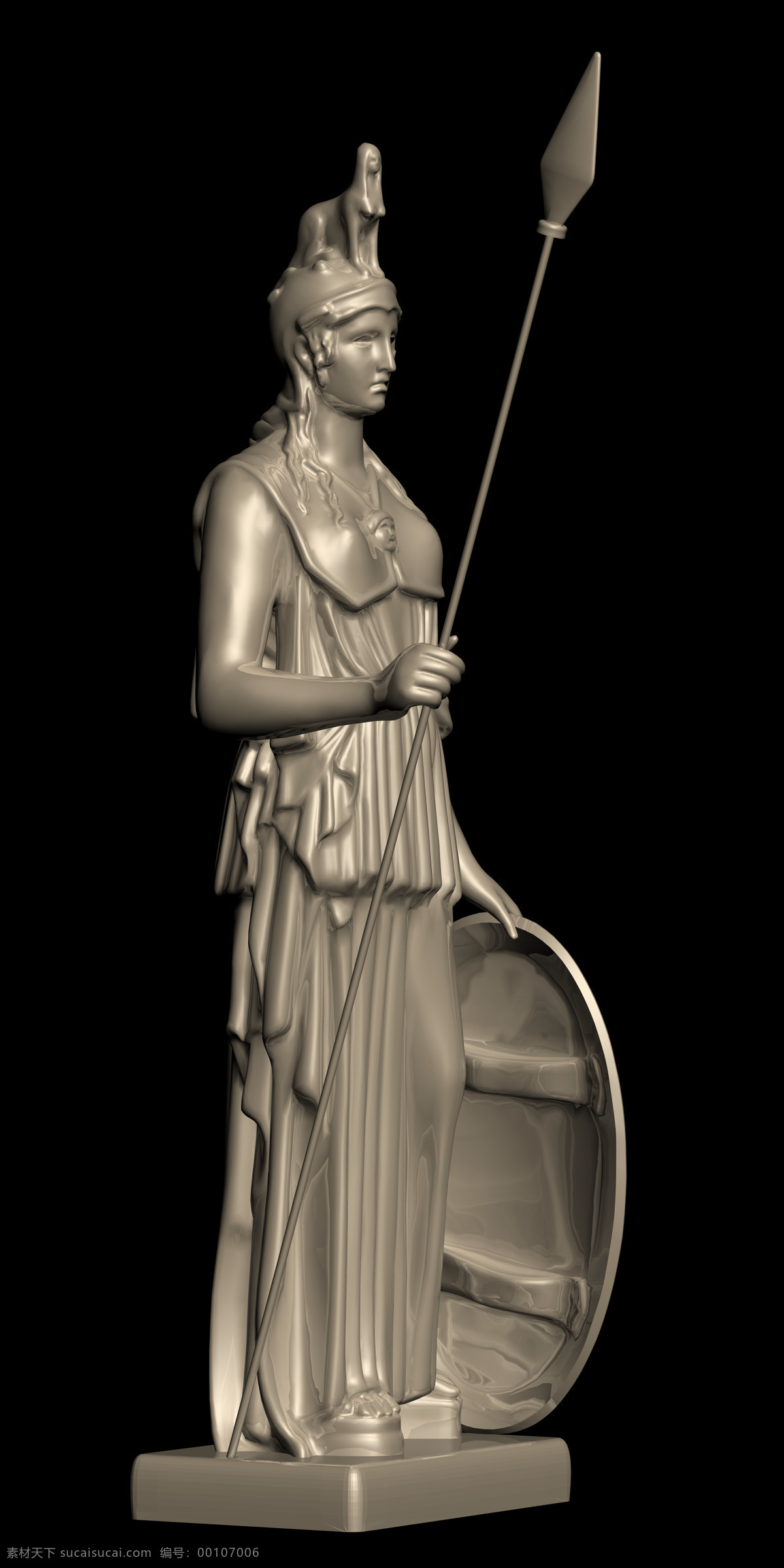 雅典娜 雕像 木雕 黑胡桃木雕 古希腊神话 古希腊神雕像 3d作品 3d设计