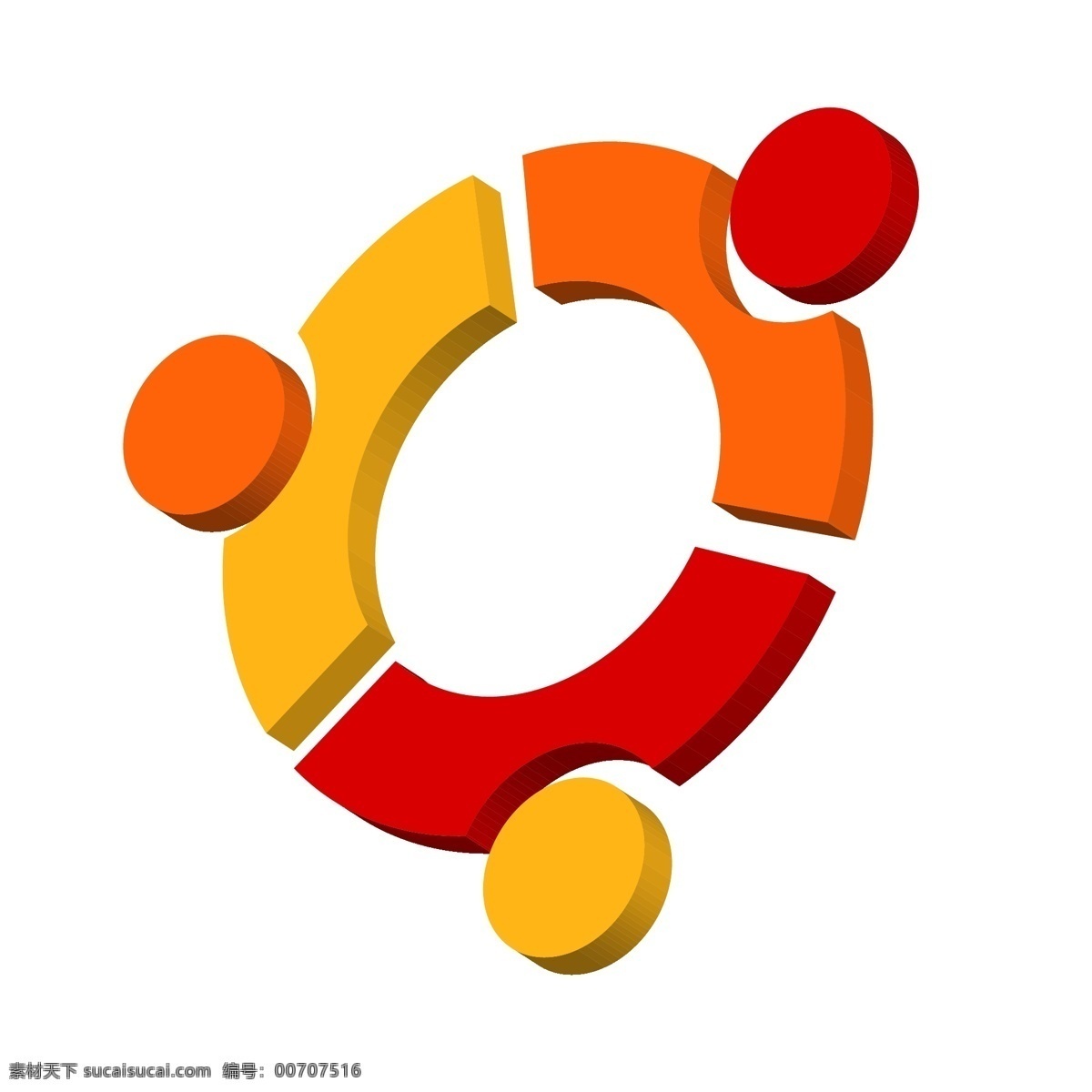 ubuntu linux iiid 标志 免费 标识 自由 白色