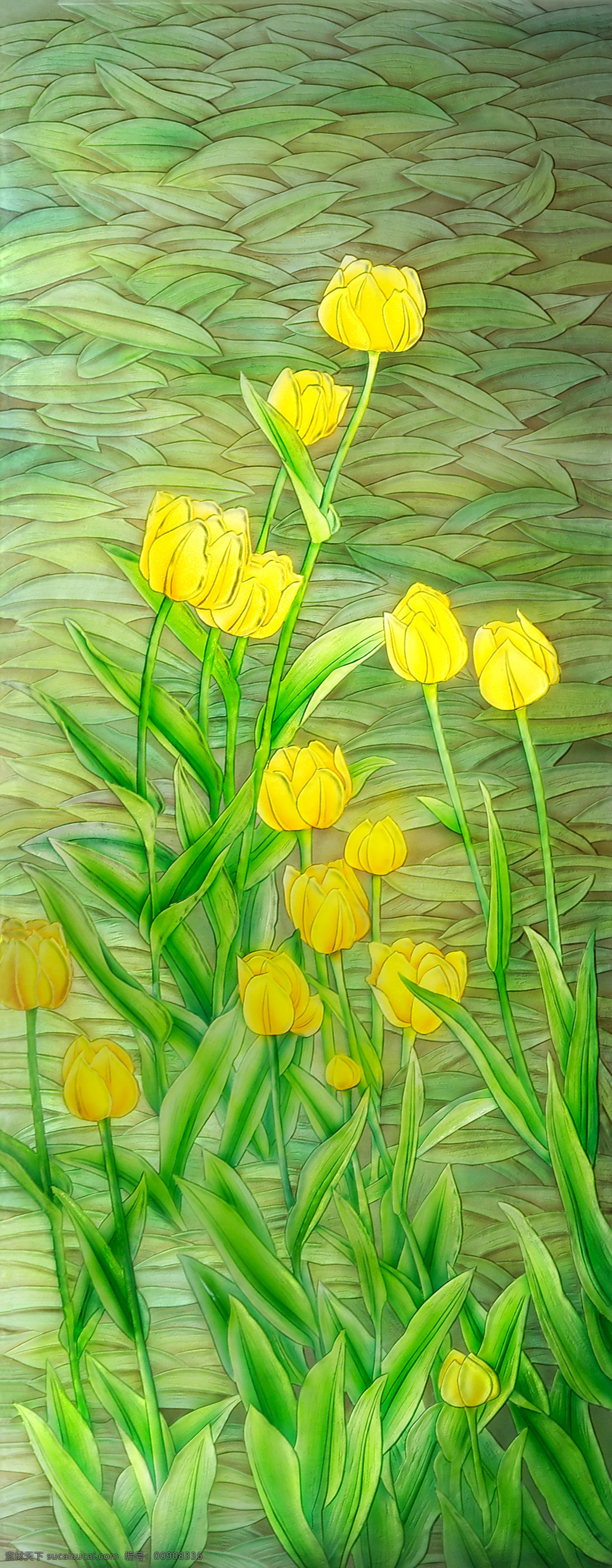 花卉 花朵 移门 背景墙 底纹边框 浮雕 玄关 油画 移门图案 装饰素材