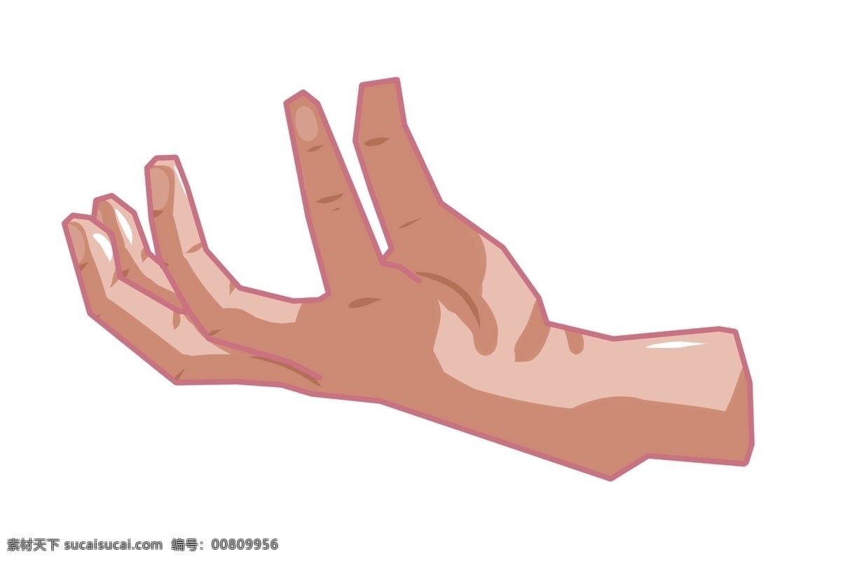 微微 握 手势 插画 五根手指头 微微握起的手 身体部位 张开的手掌 创意手势插画 立体手势插画