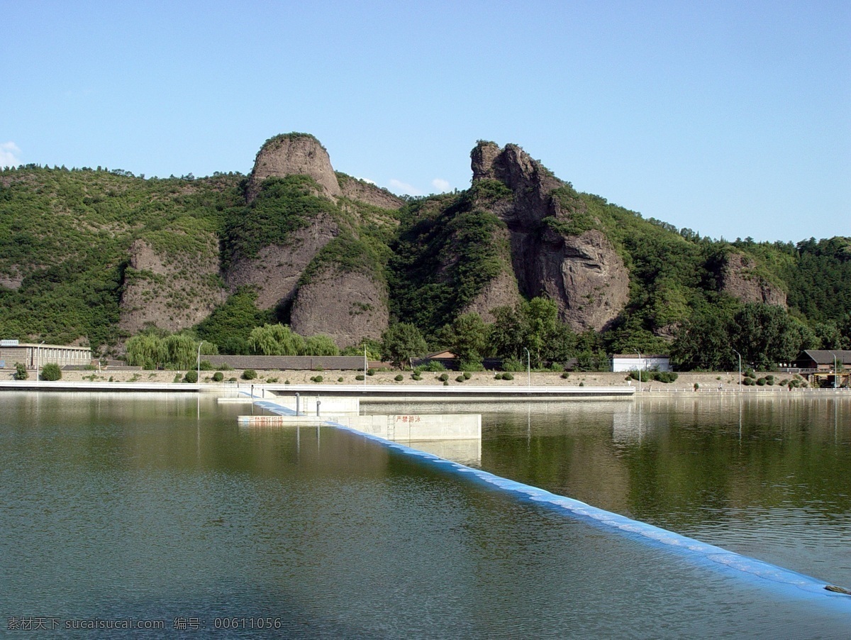 罗汉山 承德 旅游 风光 水面 自然景观 山峦 倒影 蓝天 国内旅游 旅游摄影