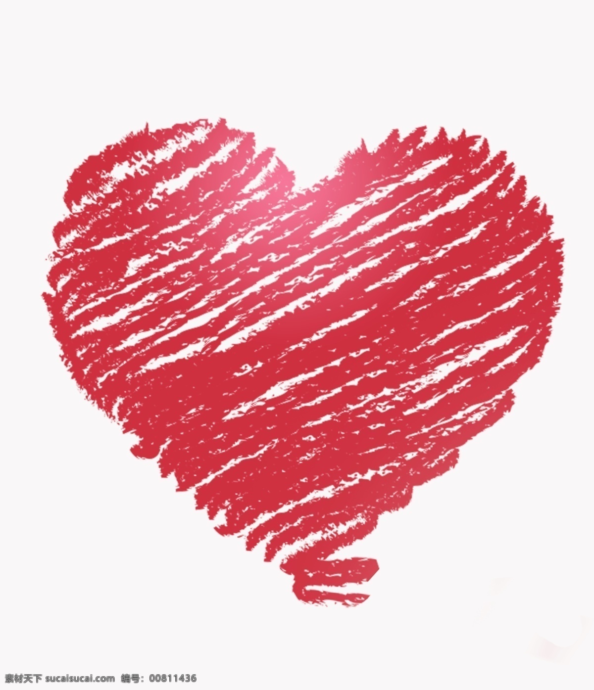 心 蜡笔画 心形装饰 红色 标识 底纹边框 条纹线条