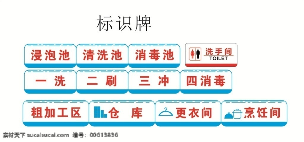 标识牌 卫生间 更衣食堂 标识 更衣室 食堂标牌 仓库