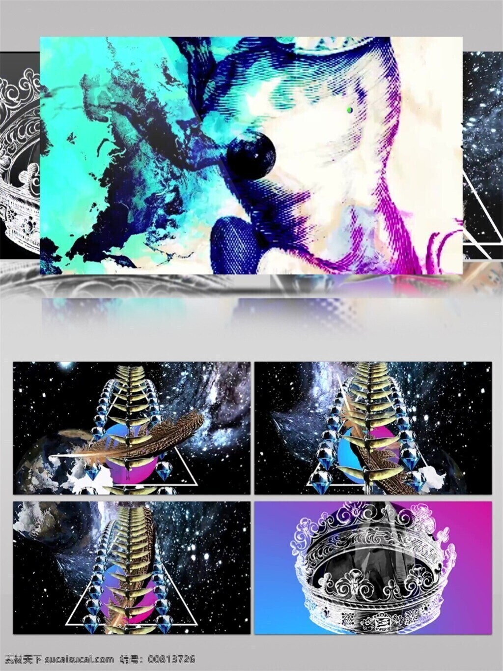 彩色 迷幻 空间 高清 视频 创意设计 灯光华丽 简约风格 文字logo 炫酷梦幻