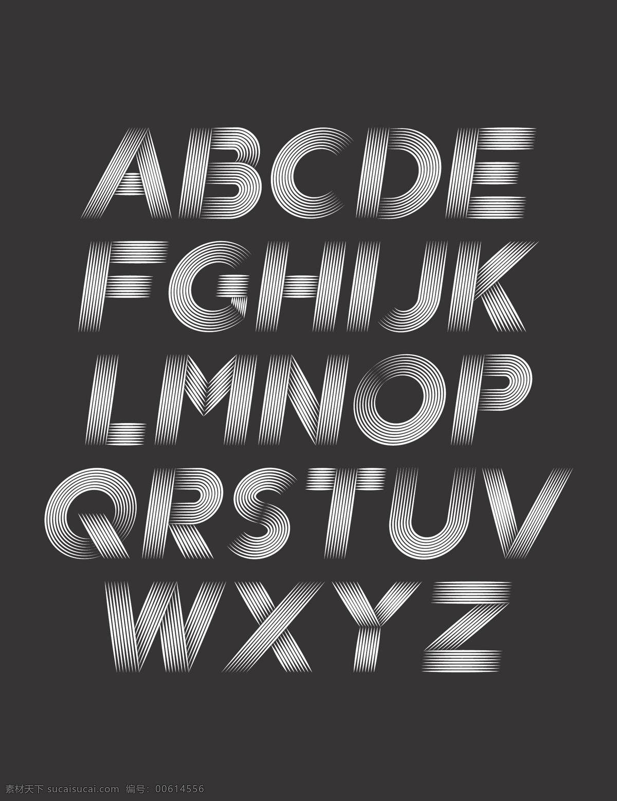 矢量 线条 英文 字母 英文字母 艺术字 字体设计 创意字体 金属字 潮流字体