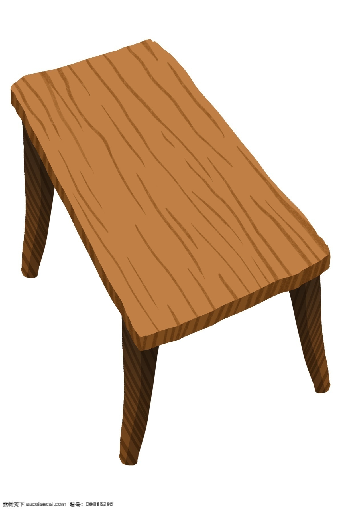 木质 小 凳子 卡通 插画 小凳子 卡通插画 木纹装饰 黄色木凳 座椅 简易家具 实用 木凳 无靠背