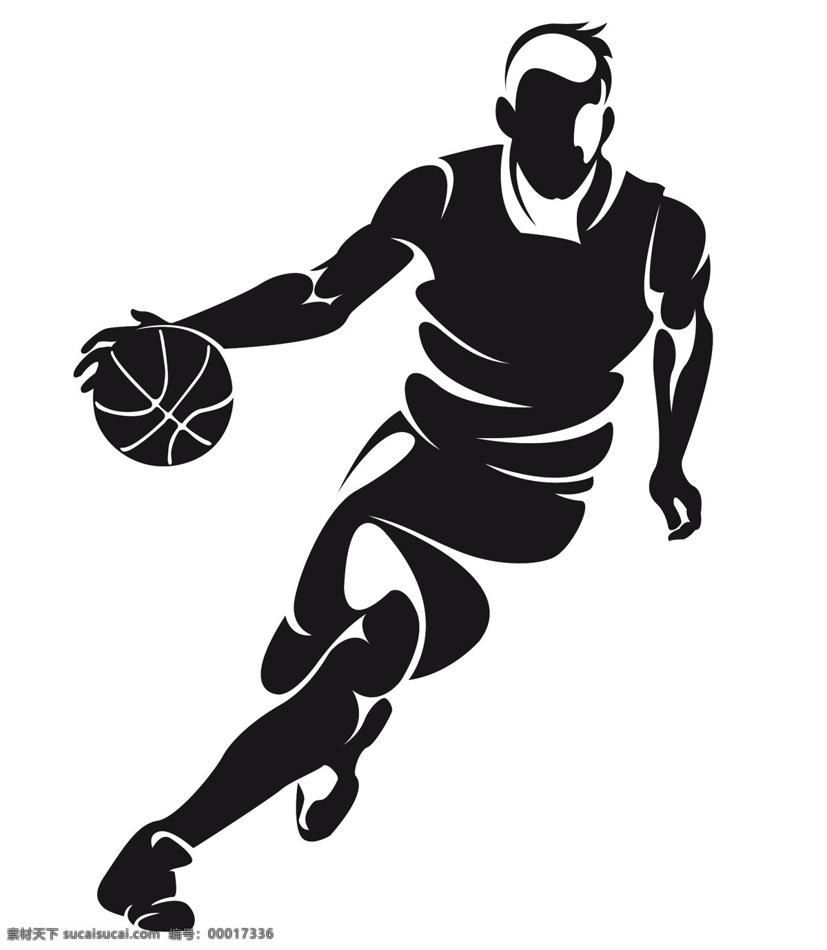 篮球运动 篮球 手绘篮球 cba 篮球运动员 人物剪影 轮廓 运球 nba basketball 体育运动 矢量 文化艺术
